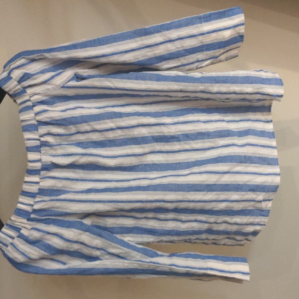 White and Blue striped shirt